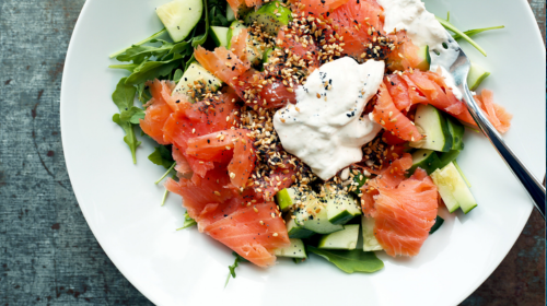 Smoked salmon salad